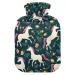 Hot water bottles with cover unicorns forest hot water bag for pain relief sports injuries hot water bed warmer 2 liters