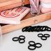 Fouews 100PCS Seamless Cotton Hair Ties for Women, Girls & Babies - Gentle Elastic Ponytail Holders for Thick, Heavy & Curly Hair - Black - Buy Online on GoSupps.com