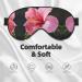 SSIMOO Hawaii Red Flower Print Eye Mask - Soft Light-Blocking Double-Sided Sleep Mask for Better Sleep Quality - Buy Online on GoSupps.com