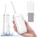 Portable Water Flosser,Mini Cordless Oral Irrigator,Water Teeth Cleaner Pick for Travel and Home,Water Flosser for Teeth,Gums,Braces,Dental Care,Telescopic Water Tank,3 Modes,IPX8 Waterproof White