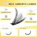 Lankiz Self-Adhesive Eyelashes - 160pcs No Glue Required 40D C Curl DIY Reusable Individual Eyelash Extensions - Buy Online on GoSupps.com