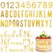 Ouligay 124Pcs Acrylic Letters Cake Topper Gold 0-9 Number Cake Toppers with A-Z Letter Cupcake Decorations for Wedding Birthday Baby Shower Party Cake Decorations