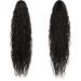 FESHFEN 26 inch Long Curly Wavy Drawstring Ponytail Extension | Synthetic Hairpiece in Natural Black for Women - Buy Online on GoSupps.com