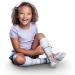 SmartKnit Large Core-Spun Patterned AFO Interface Socks for Kids - White/Grey/Purple - Buy Online on GoSupps.com