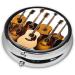 Buy Guitar Printed Mini Round Pill Box | Travel Pill Organizer | 3 Compartment Medicine Case - Buy Online on GoSupps.com