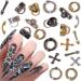 Dornail Pack of 30 Punk Nail Charms Alloy Nail Charms Pendant 3D Cross Nail Pendant Metal Hanging Rings Bar Gothic Nail Jewellery Nail Art Accessories Nail Set Nail Art Decoration