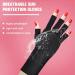 WLLHYF Anti UV Gel Nail Gloves - Fingerless Sun Protection Gloves 22cm-Black - Buy Online on GoSupps.com