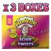 x 3 Box of WARHEADS Sour Twists 99g Theatre Box USA Candy Sweets