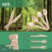 Pack of 100 Biodegradable Disposable Wooden Forks - 6.5 Length - Natural Utensils for Parties, Camping, Weddings & Events - Buy Online on GoSupps.com