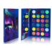 Ebanku neon eyeshadow pallet glitter 24 colors UV grow blacklight make -up eyehadow palettes matt glitter for eyes face hair body high -pigmented red yellow purple green bright eye shadow
