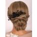 Kercisbeauty Black Rhinestones Beads Hair Comb for Wedding Brides Small Cute Handmade Hair Piece for Prom Special Events Women Girls Gothic Jewelry - Buy Online on GoSupps.com