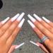 Florry Coffin Extra Long White Matte Acrylic Press On Nails - 24Pcs for Women and Girls - Buy Online on GoSupps.com