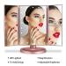 deweisn Tri-Fold Lighted Vanity Mirror | 21 LED Lights, Touch Screen, 3X/2X/1X Magnification | Dual Power Modes | Travel Makeup Mirror - Rose Gold - Buy Online on GoSupps.com