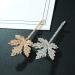 Elegant Silver Maple Leaf Hair Clip - Stylish Gold & Silver Hair Accessory | HA6263 - Buy Online on GoSupps.com