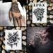 Oottati Waterproof Black Gothic Flower Rose Temporary Tattoo Stickers - 9 Sheets - Buy Online on GoSupps.com