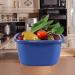 Saedy 18 Quart Deep Plastic Washing Basin Large Dish Basin Pan Square Dish Tub Blue - Buy Online on GoSupps.com