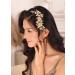 Kercisbeauty Gold Flower and Rhinestone Hair Comb for Wedding Brides Bridesmaid Crystal Head Pieces Collection for Women - Buy Online on GoSupps.com