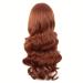 MapofBeauty 28-Inch Ginger Orange Wavy Wig with Side Part Bangs - Long Curly Hair for Women - International Shipping Available - Buy Online on GoSupps.com