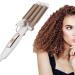 Buy 3 Barrel Hair Curling Iron - Gold 100-240V 360 Rotating for Perfect Curls - International Shipping Available - Buy Online on GoSupps.com