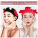 Beaupretty Women Spa Headband Set - Cute Cartoon Crab Design - Coral Fleece Headwrap in Black Red - Perfect for Makeup and Face Washing - Buy Online on GoSupps.com