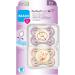 MAM Perfect Night Pacifiers (2 Pacifiers & Sterilizing Box) MAM Soother with a Silicone Nipple Glow in the Dark Pacifiers Baby Essentials Girl 0-6 Months - Buy Online on GoSupps.com