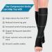 Open Toe Medical Compression Socks (2 Pair) for Women & Men - Flight, Running, Pregnancy, Travel, Work - Varicose Veins Support - S/M/L/XL/XXL Sizes - Includes Laundry Bag - Buy Online on GoSupps.com