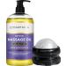 Sensual Lavender Massage Oil with Massage Roller Ball - No Stain 100% Natural Blend of Spa Quality Oils for Romantic, Calming, Aromatic, Soothing Massage Therapy