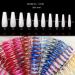 dijiusidy 24 Pieces Nails T Shape Extra Long Full Wrap False Nail Tips Women Decor Fingernail Supply Manicure Accessory red print - Buy Online on GoSupps.com