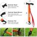 SPOFINE 6pcs Heavy Duty Tent Stakes with Hammer, Reflective Ropes, & Storage Bag - Camping Accessories Kit for Hiking, Backpacking - Orange+Black - Buy Online on GoSupps.com