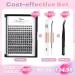 Glowing Win 144 PCS Eyelash Extensions Set - DIY Cluster Lashes with Bond & Seal Tweezers - 8-16mm Natural False Eyelashes - Buy Online on GoSupps.com