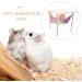 Housoutil Guinea Pig Hammock with Stand Wooden Guinea Pig Hideout Soft Ferret Hammock for Cage with Platform for Guinea Pig Ferret Dwarf Rabbit Chinchilla Hamster - Buy Online on GoSupps.com