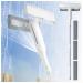 Spray Window Cleaning Kit with Sewage Collector and 3 Pads 4 in 1 Shower Squeegee for Tile Shower Walls with Extension Pole Car Squeegee Window Cleaning Equipment