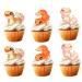 18pcs Leopard Gecko Cupcake Toppers for Boys Girls Cute Reptile Birthday Party Decorations Lizard Party Supplies Reptile Pet Cake Decorations