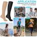 Acwoo Compression Stockings for Men & Women - Medical Knee Socks (L/XL) - 2 Pairs Black & Beige - Thrombosis Support - Buy Online on GoSupps.com