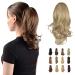 Sofeiyan 13" Ponytail Extension Long Curly Ponytail Clip in Claw Hair Extension Natural Looking Synthetic Hairpiece for Women Light Blonde/Platinum Blonde mix Light Blonde/Platinum Blonde mix 13"Claw Clip in