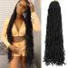 36 Inch Soft Locs Crochet Hair -5 Pakcs Hair Pre Looped Synthetic Curly Soft Faux Locs Hair Extension Goddess Locs Crochet Braids Hair for Black Women(5Packs 1B) 36(5Packs) 1B