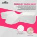 Pillow for Eyelash Extensions - Curved Memory Foam with Neck Support & Tool Pockets | Best Lash Bed Pillow (White - Buy Online on GoSupps.com