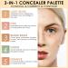 Color Correcting Concealer Palette 5 in 1 Colors Corrector Palette Face Contouring Highlighter Pallete Cream Concealer for Camouflages Imperfections and Contour Makeup (concealer palette) - Buy Online on GoSupps.com