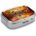 Portable Square Pill Box - 2 Compartment Metal Organizer for Travel & Vitamins | Ideal for Purse & Pocket - Buy Online on GoSupps.com