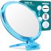 5Inch,20X Magnifying Mirror, Two Sided Mirror, 20X/1X Magnification, Folding Makeup Mirror with Handheld/Stand,Use for Makeup Application, Tweezing, and Blackhead/Blemish Removal. (Blue)