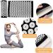 Acupuncture Mat Cushion Set with Carry Bag - Yoga Acupress Mat for Neck Pain Relief Muscle Tension & Relaxation - Black - Buy Online on GoSupps.com