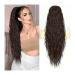 Ponytail Extensions Ponytail Hair Extension 22inch Corn Wavy Long Synthetic wig Kinky Curly Thick Clip In Drawstring Ponytail Wrap On Hair accessory for Women(Color 6) 22INCHES Color 6