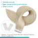 FSHINE Tape Hair Extensions - Brazilian Real Hair 35cm Platinum Blonde #60 - 20 Pieces 50g Adhesive Hair Extensions - Buy Online on GoSupps.com
