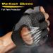 Flintronic Fitness Gloves | Breathable Training & Weight Lifting Gloves for Men & Women | Non-Slip Silicone Gym Gloves - Black - Buy Online on GoSupps.com
