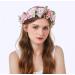 Brikuinr Flower Halo Floral Crown Wreath Boho Flower Headband Hair Wreath Hair Garland Floral Headpiece with Ribbon Wedding Party Festival - Buy Online on GoSupps.com