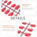 Lurrose 120pcs Red False Nail Tips - Full Cover Short Fake Nails for DIY Nail Art | International Shipping Available - Buy Online on GoSupps.com