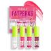 4 Colors Lip Oil Lip Glaze Big Brush Head Hydrating Lip Glow Oil Shiny Transparent Lip Gloss Plumping Smooth Glossy Finish Clear Tint Shiny and Vegan Moisturizing Non-Sticky Formula