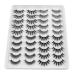 20 Pairs of 6D Natural Look False Eyelashes - Long Black Cat Eye Fake Lashes | Dramatic Fluffy & Soft Thick Reusable Handmade Eyelash Set (4 Styles) - Buy Online on GoSupps.com