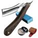 Classic razor with wooden handle sustainable razor men's shaving set beard shave for beginners & barber Suit 03