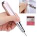20 000 RPM Rechargeable Nail Drilling Pin - USB Portable Electric Nail File with 6 Grinding Heads & Sand Rings (Silver) - Perfect for DIY Nail Art - Buy Online on GoSupps.com
